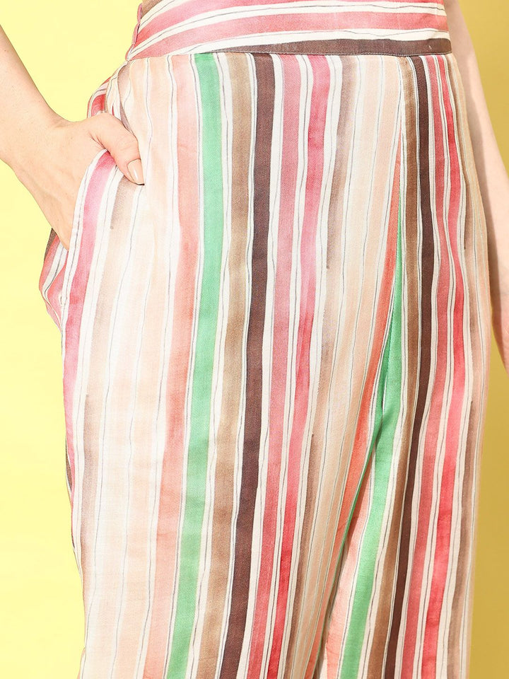 Indo Era Women Floral Printed Shirt with Trousers