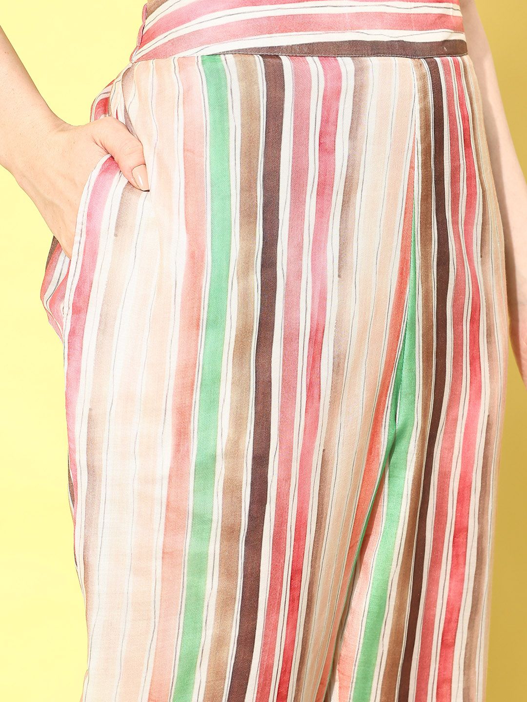 Indo Era Women Floral Printed Shirt with Trousers