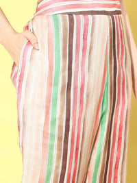 Indo Era Women Floral Printed Shirt with Trousers