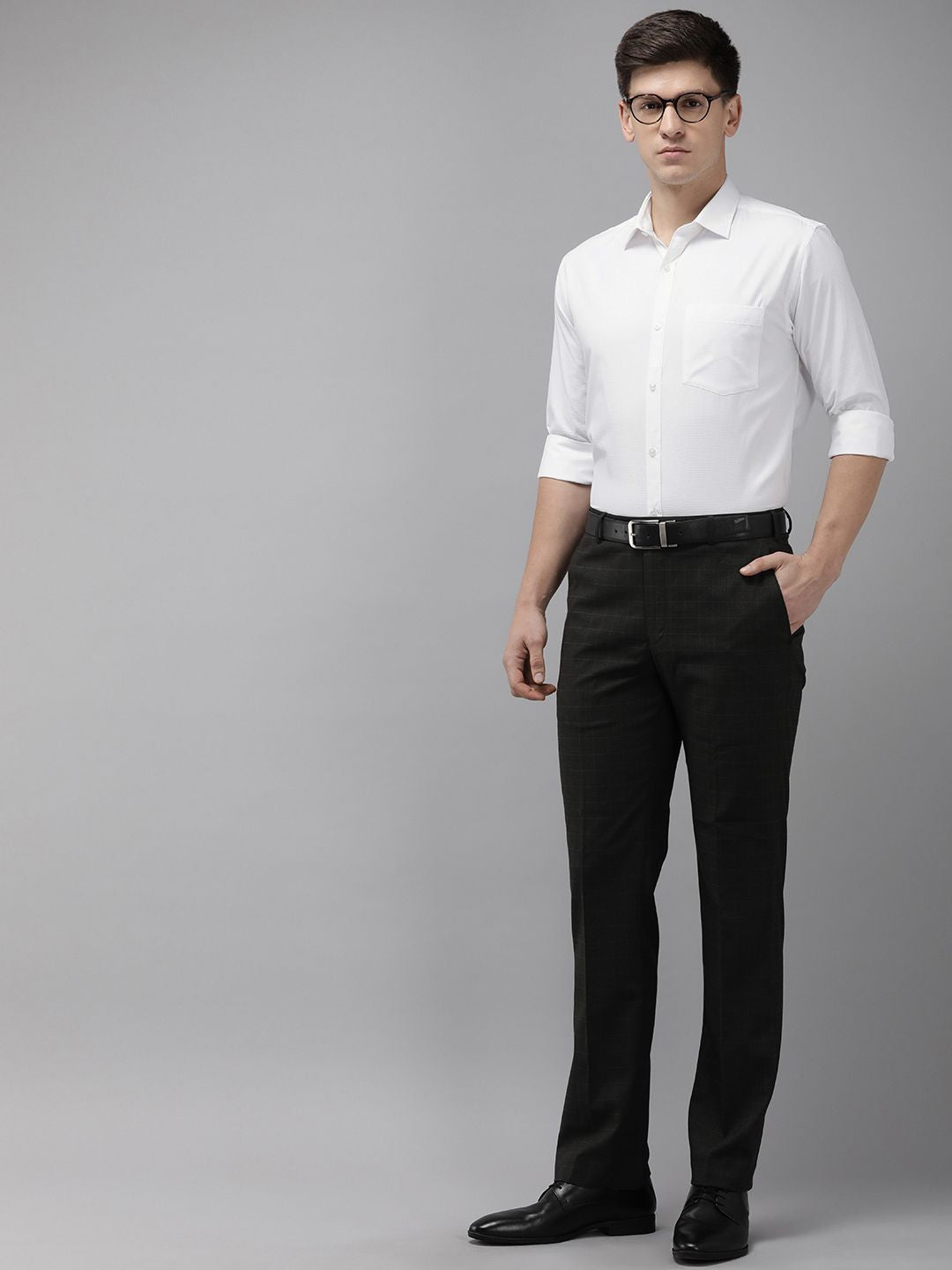 Park Avenue Self Design Micro Ditsy Slim Fit Formal Shirt