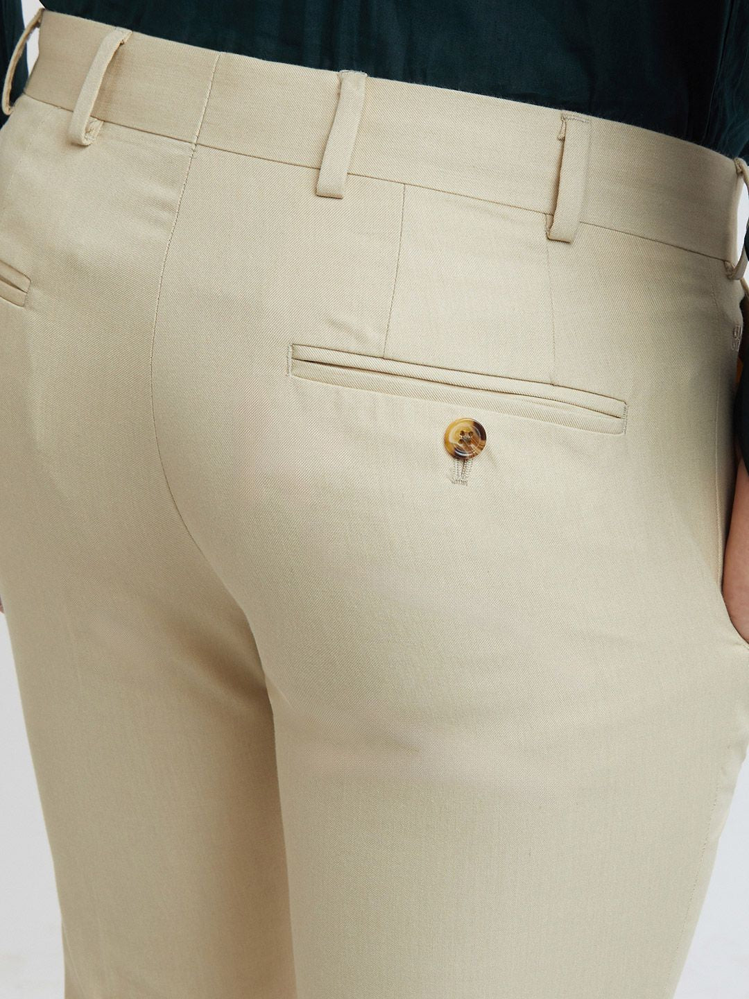 Raymond Men Solid Slim Fit Mid-Rise Formal Trousers