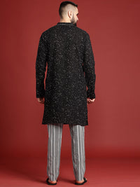Anouk Men Geometric Printed Pure Cotton Kurta & Trousers
