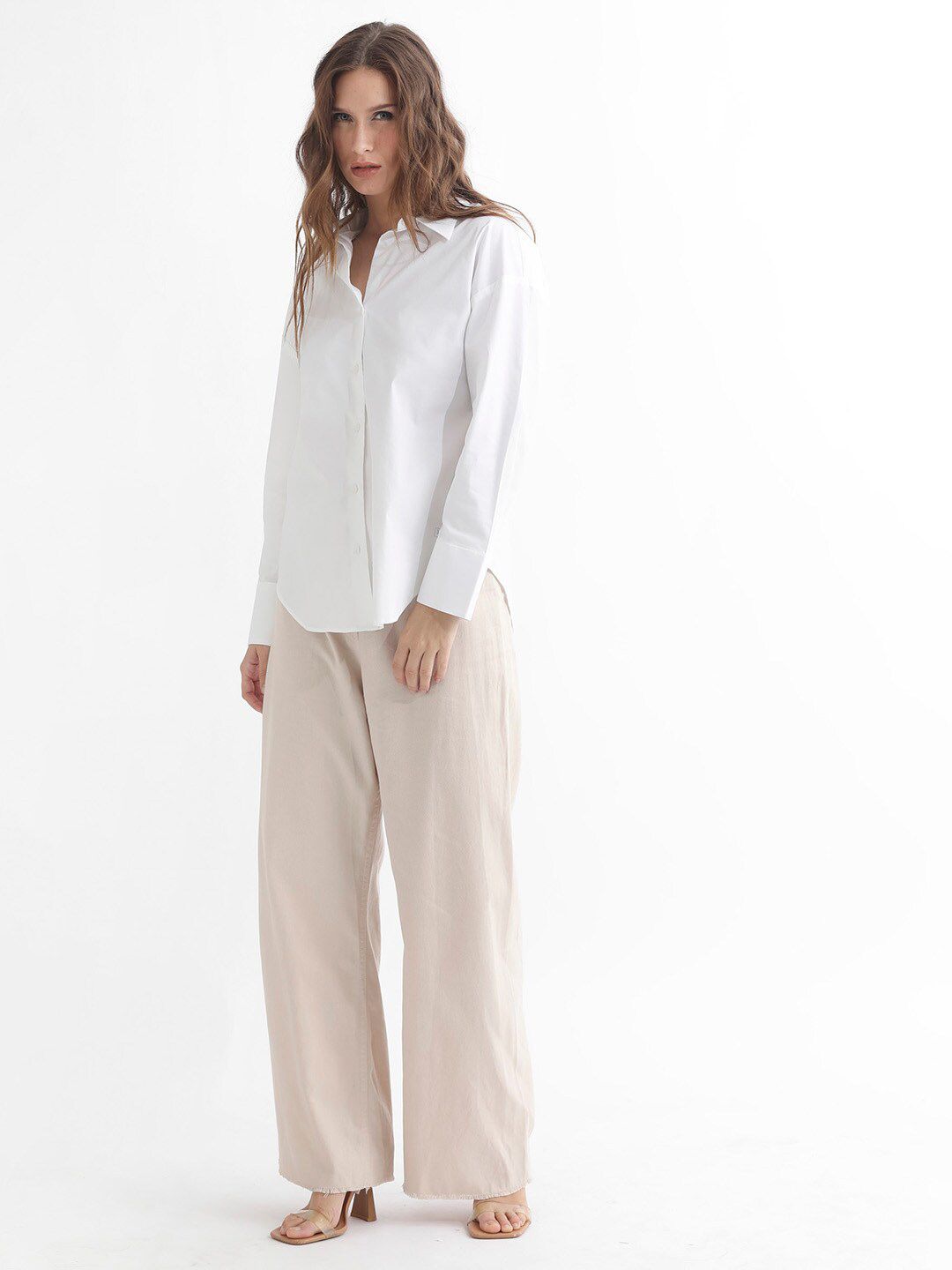 RAREISM Slim Fit Opaque Cotton Casual Shirt