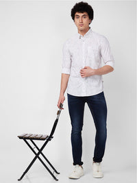 SPYKAR Abstract Opaque Printed Cotton Casual Shirt