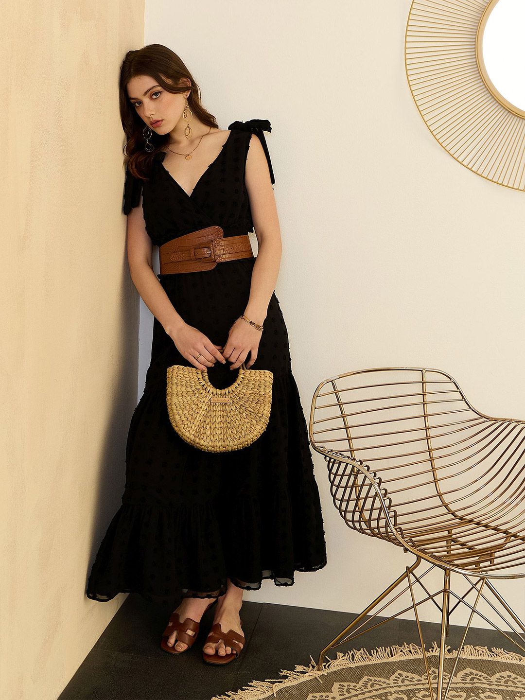 Berrylush Jacquard Maxi Dress