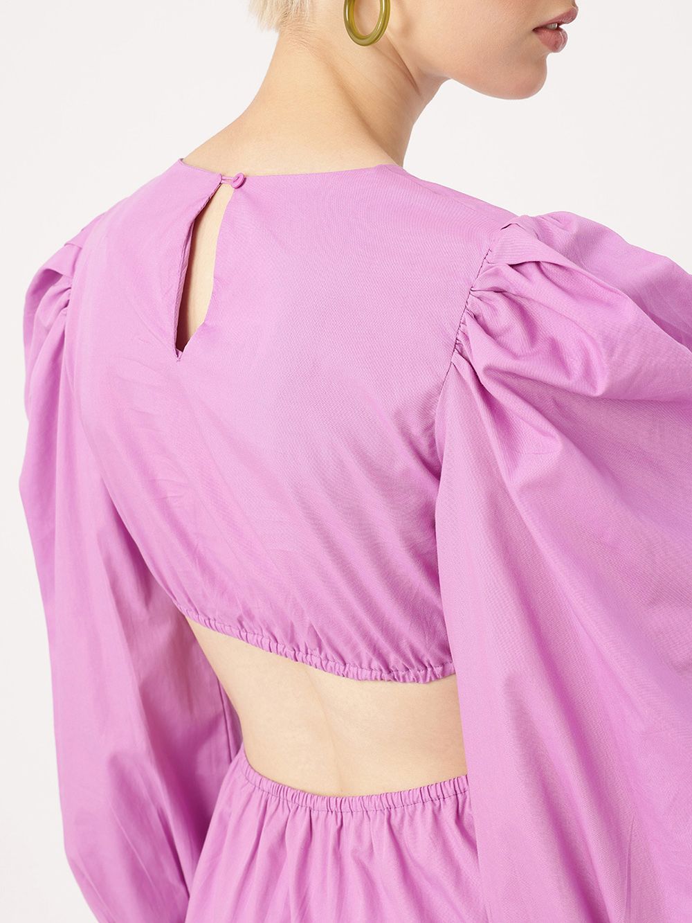 DressBerry Dare To Bare Power Shoulders Cut-Out Sheath Mini Dress