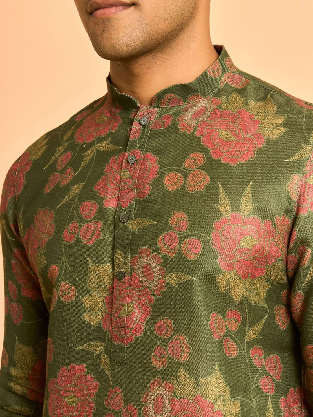 Diwas by Manyavar Men Floral Printed Kurta