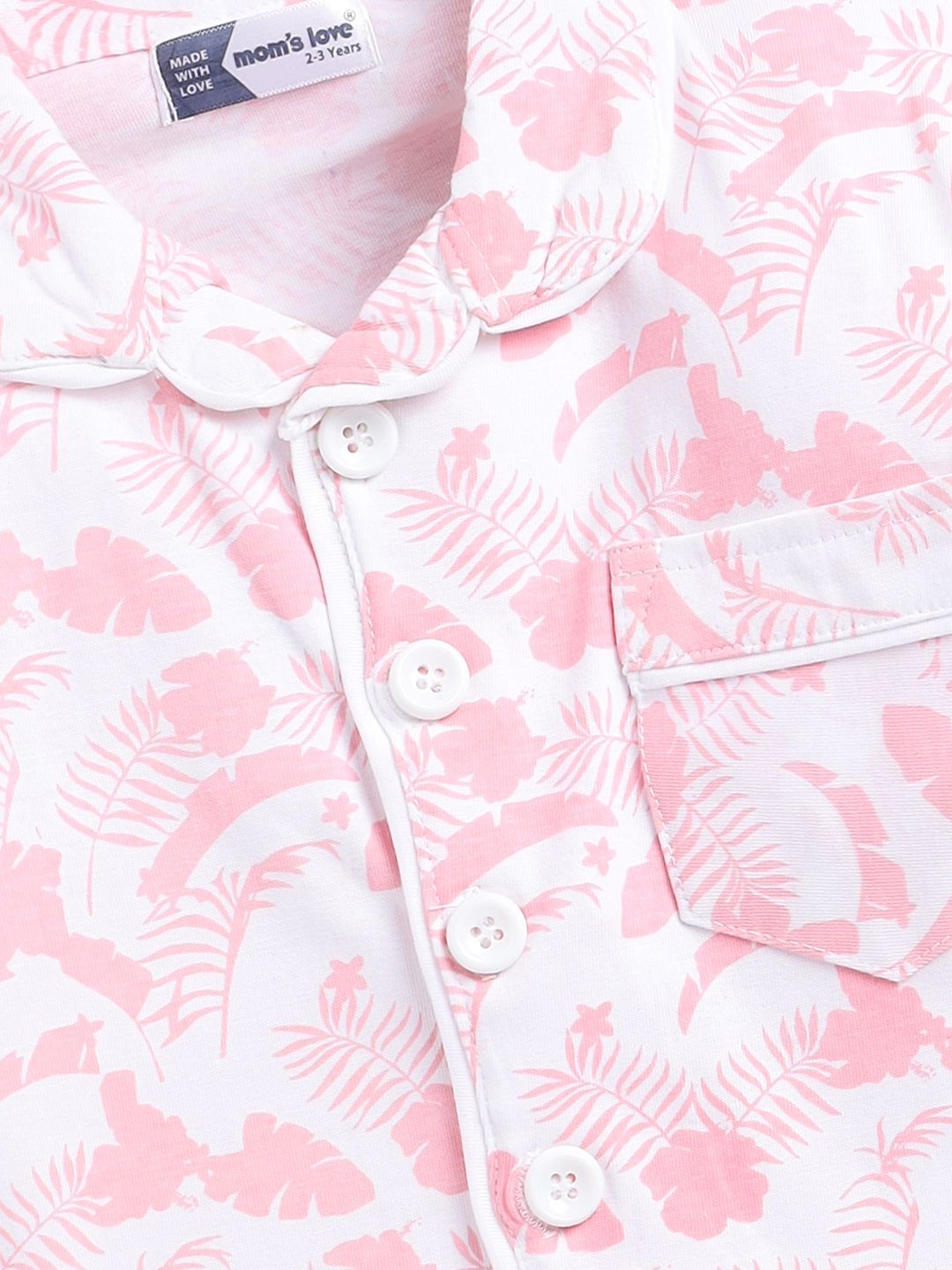 Moms Love Boys Floral Printed Night Suit