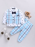 Moms Love Infants Boys Checked Shirt with Trousers