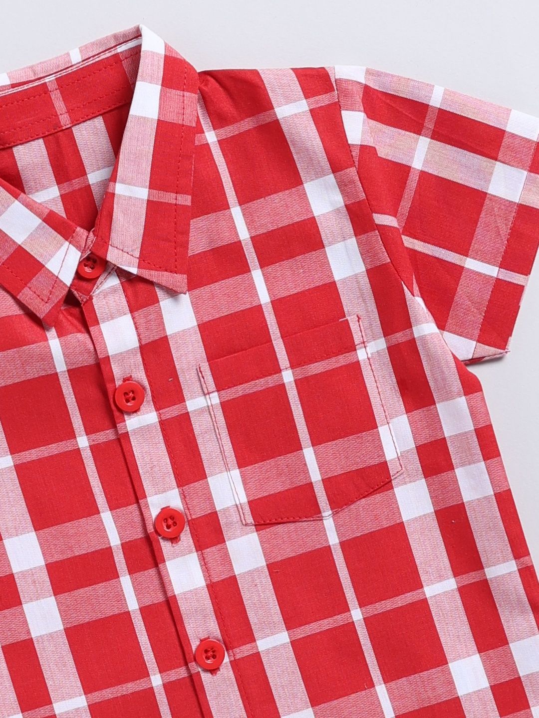 Moms Love Infant Boys Checked Pure Cotton Shirt