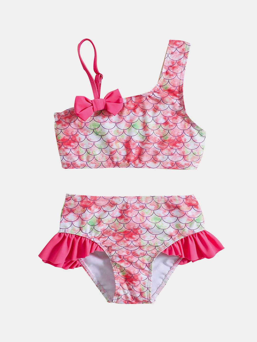 YK Infant Girls Printed Top & Briefs Swim Set