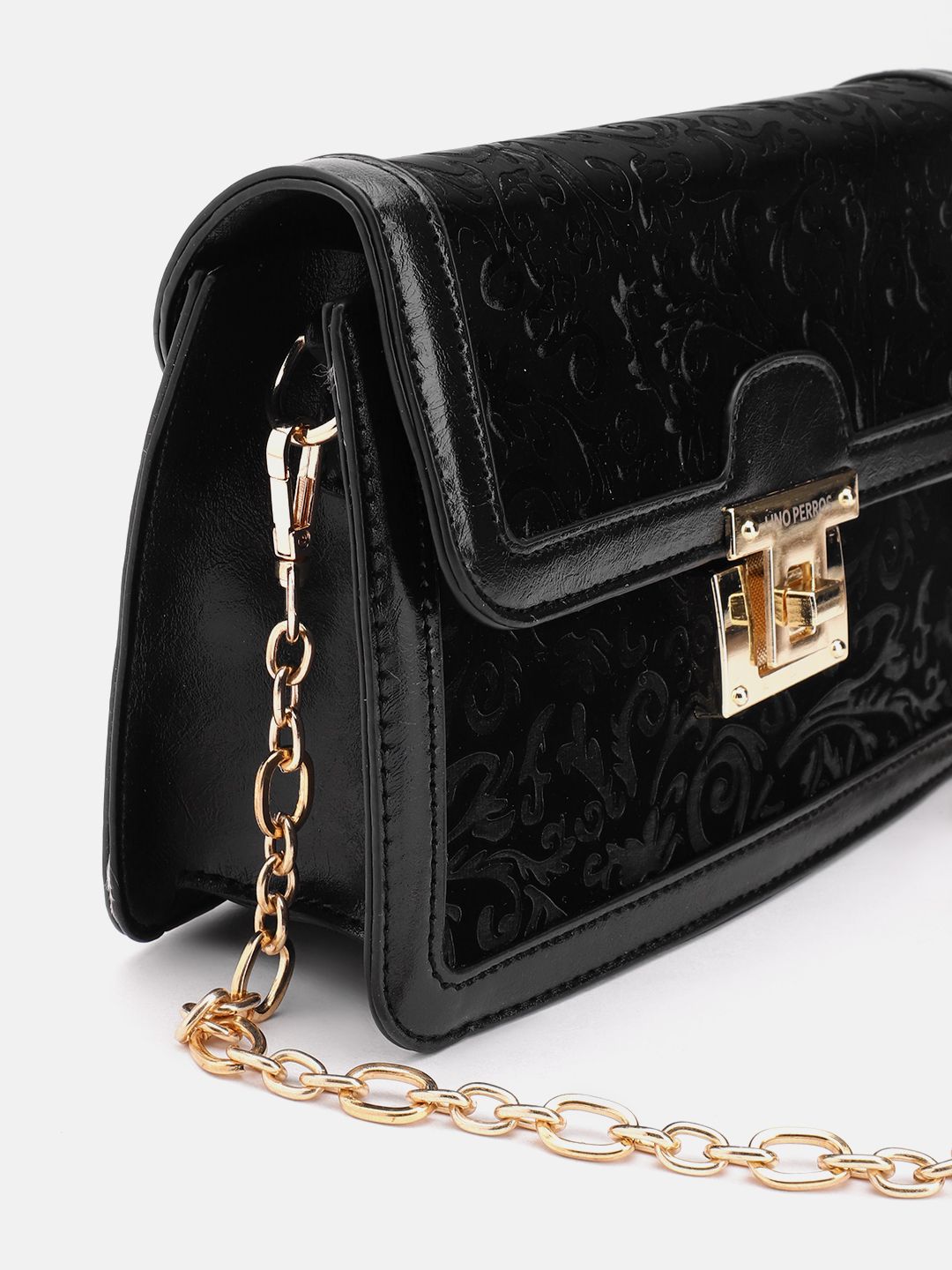 Lino Perros Floral Textured Structured Sling Bag