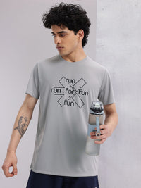 HRX by Hrithik Roshan Rapid-Dry Brand Logo Print Running T-shirt