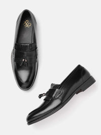 House of Pataudi Men Tasselled Formal Loafers