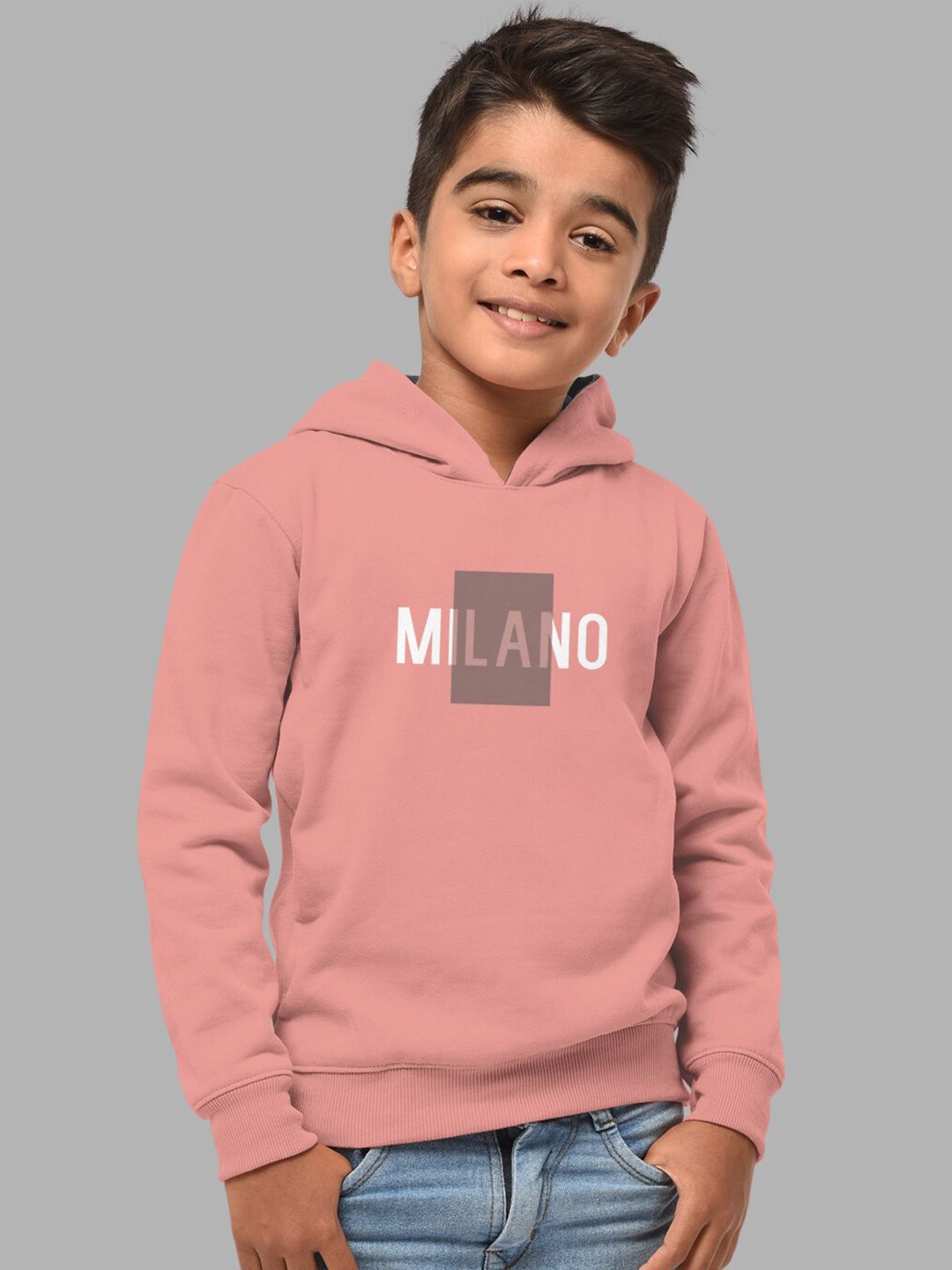 HELLCAT Boys Set Of 2 Blue & Pink Colourblocked Hooded Cotton Sweatshirt