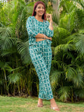Libas 3 Pcs Printed Crop Top Palazzo With Jacket Co-Ords