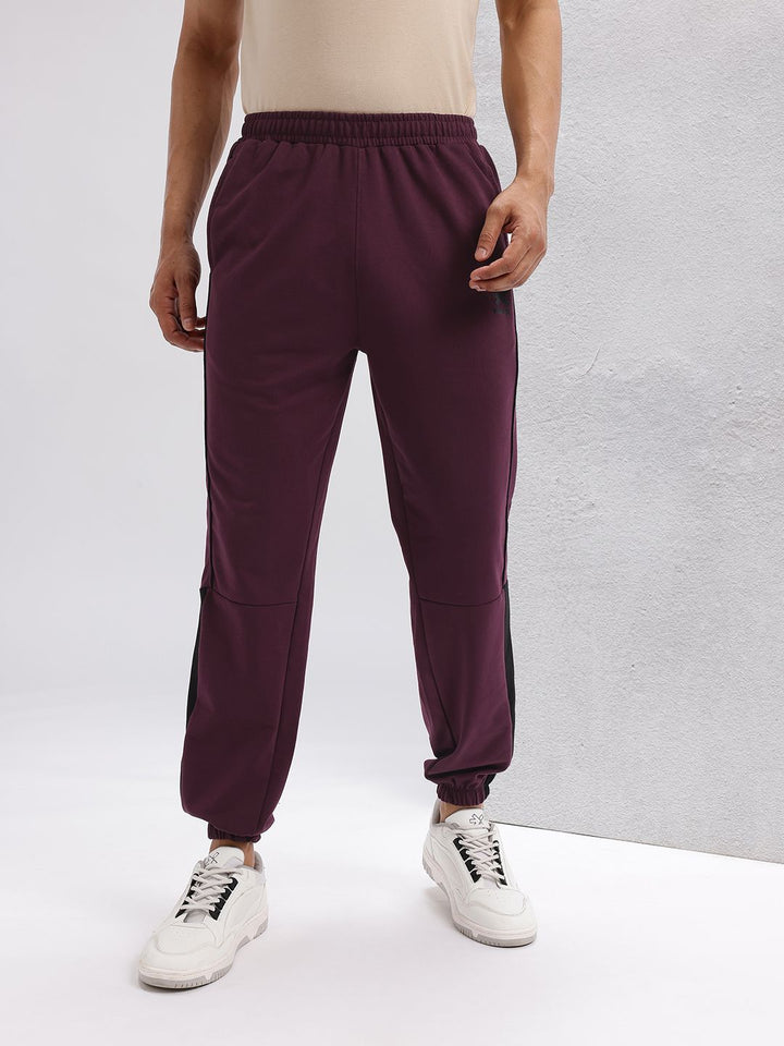 HRX by Hrithik Roshan Men Mid-Rise Colorblocked Detail Joggers
