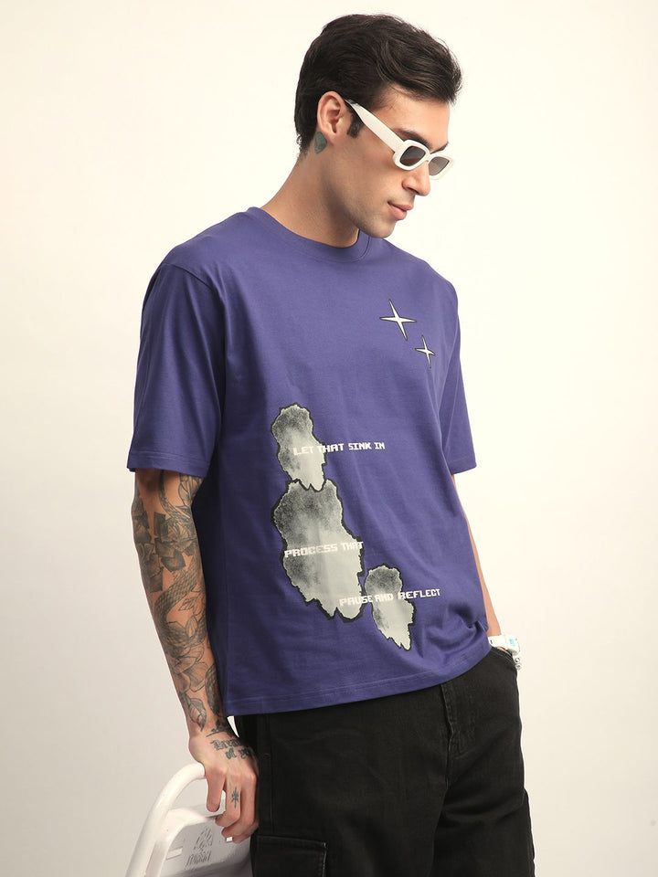 Difference of Opinion Men Short Sleeve Oversized Crew Neck Printed Tshirt