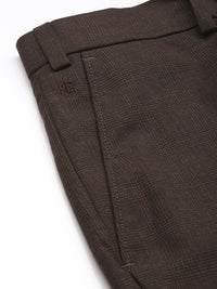 Raymond Men Checked Slim Fit Formal Trousers