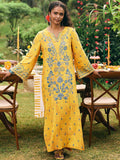 Global Desi Floral Embroidered Straight Kurta