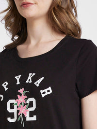 SPYKAR Typography Printed Cotton T-Shirt