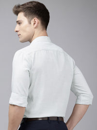 Park Avenue Slim Fit Self Design Textured Opaque Formal Shirt