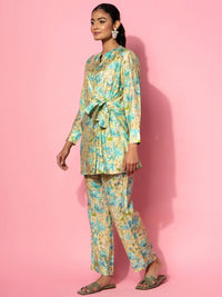 Libas Floral Printed Tunic With Trouser Co-Ords