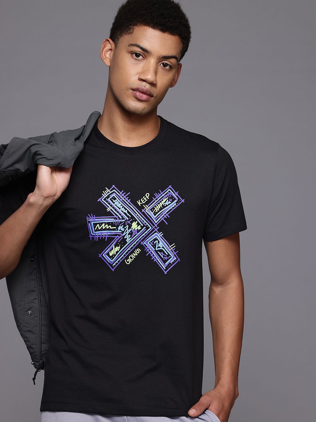 HRX by Hrithik Roshan Lifestyle Brand Logo Print T-shirt