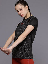 HRX by Hrithik Roshan Printed Rapid-Dry Training or Gym Sports T-shirt