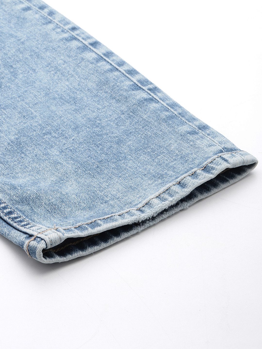 SPYKAR Men Regular Fit Low-Rise Mildly Distressed Stretchable Jeans With Patchwork Detail