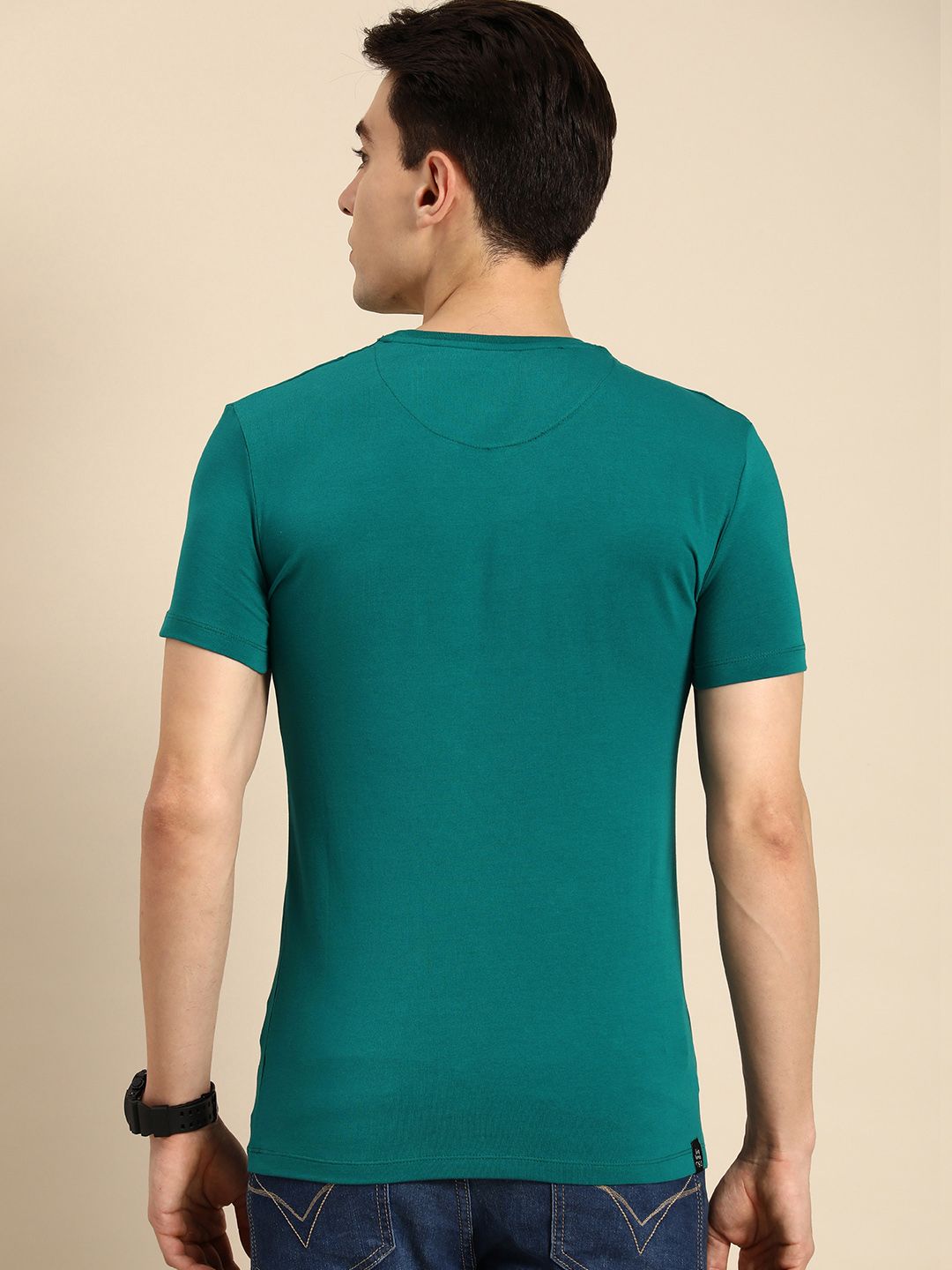 Being Human Men Typography Print With Embellishment T-shirt