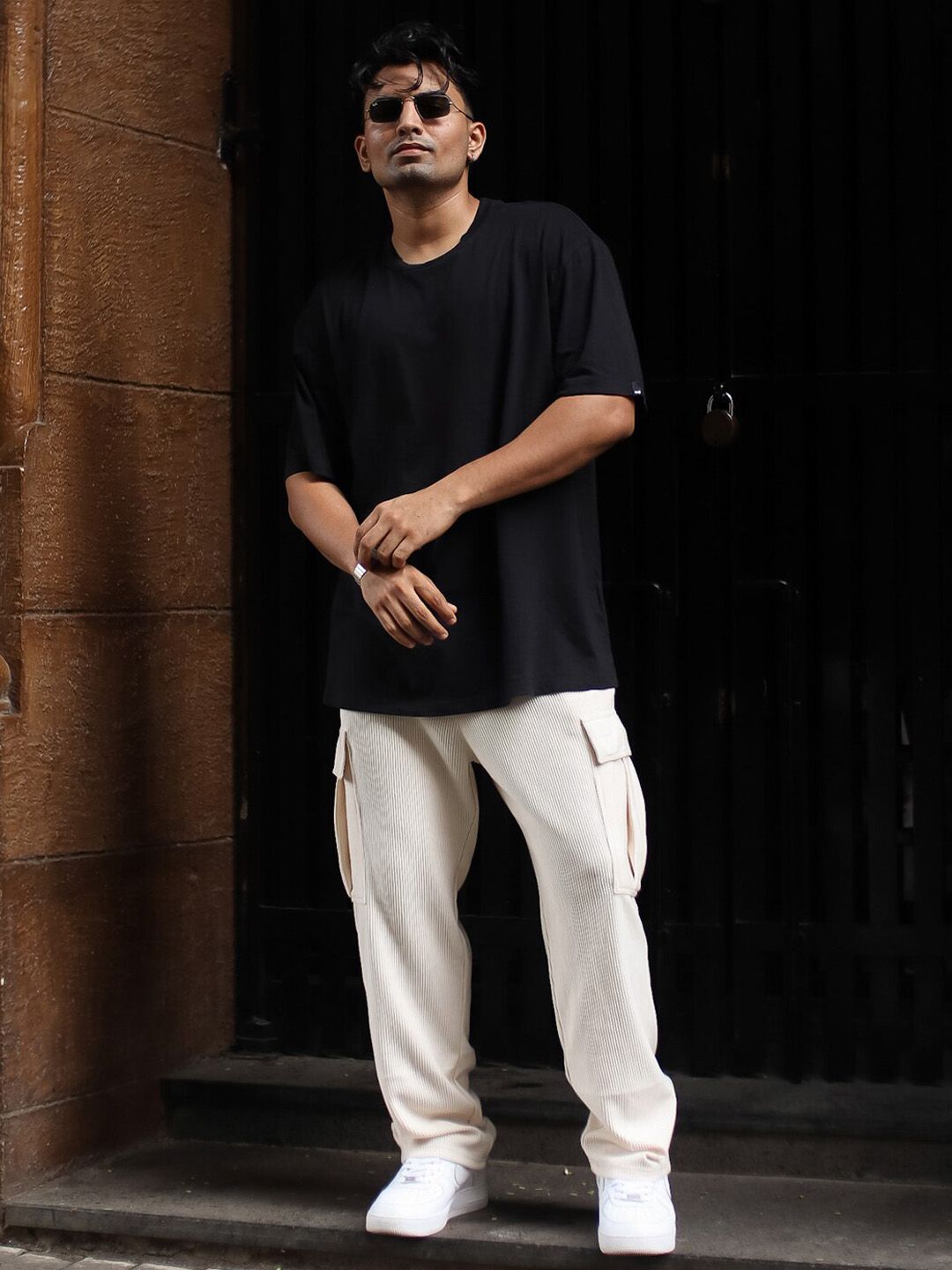 Powerlook Men Side Pocket Baggy Fit Cotton Track Pant