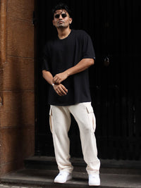 Powerlook Men Side Pocket Baggy Fit Cotton Track Pant