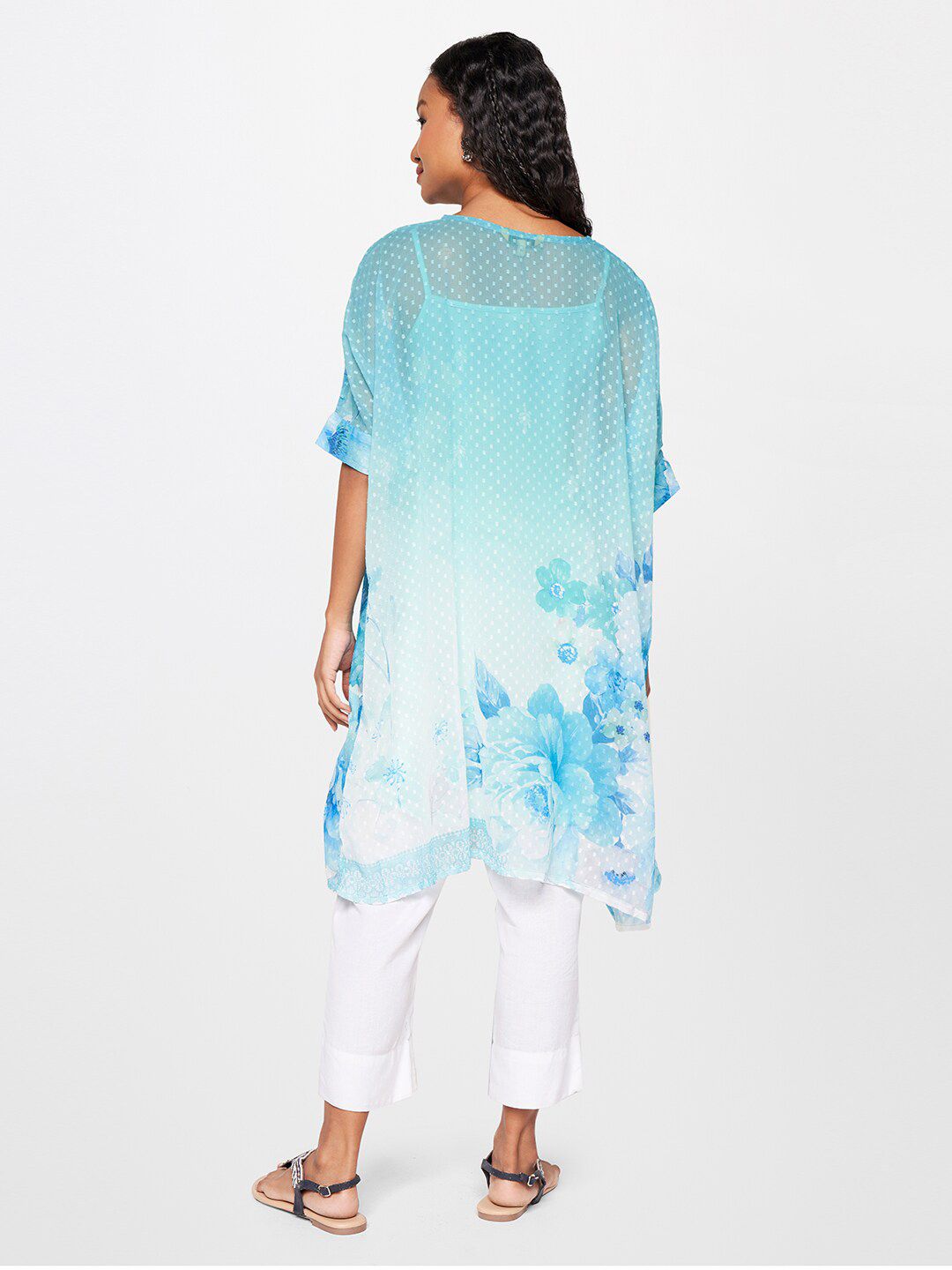 Global Desi Floral Printed Straight Kurta