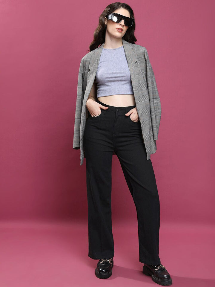 Basics By Tokyo Talkies Women Flared Clean Look Stretchable Jeans