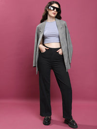 Basics By Tokyo Talkies Women Flared Clean Look Stretchable Jeans