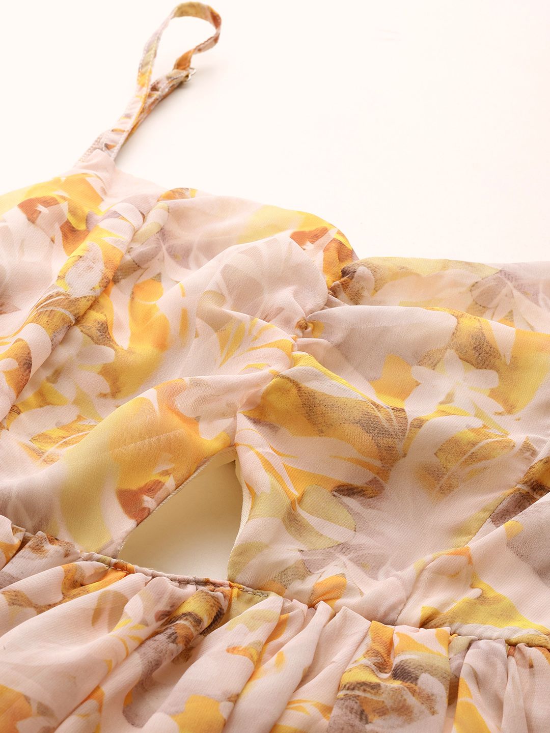 all about you Floral Print Cut-Out Maxi Dress