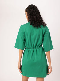 Own The Street Vibe Mini T-shirt Dress With Waist Toggle