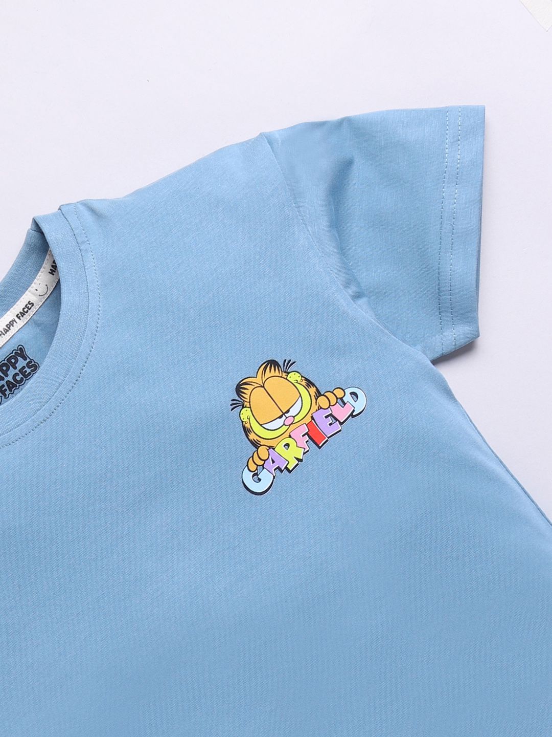 Happy Faces Boys Garfield Printed Pure Cotton T-shirt