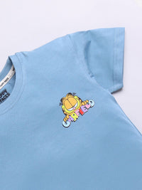 Happy Faces Boys Garfield Printed Pure Cotton T-shirt