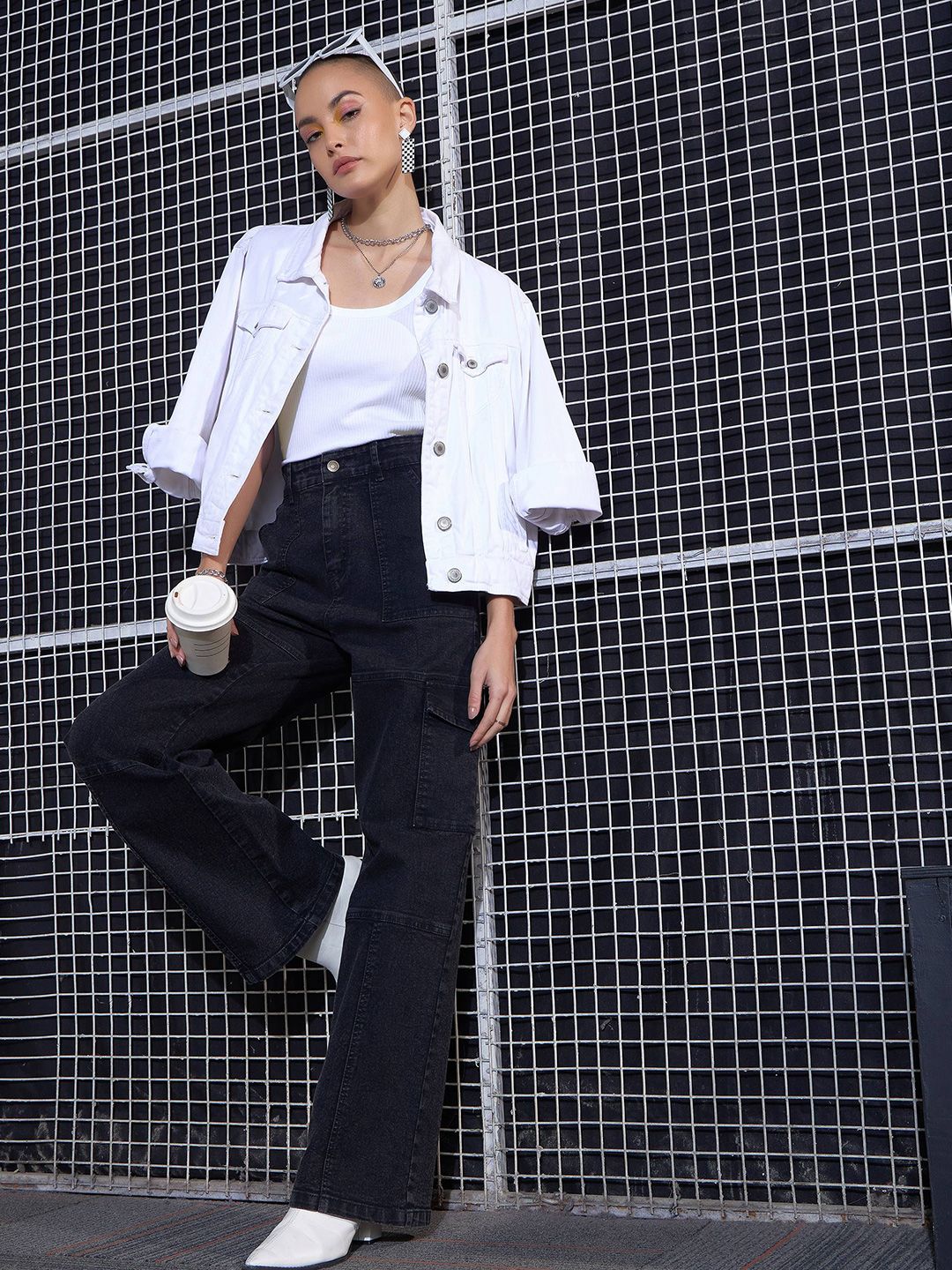 SASSAFRAS White Scoop Neck Tank Top