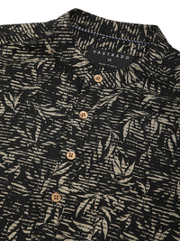 VASTRADO Leafy Printed Mandarin Collar Straight Kurta