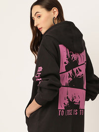 DressBerry Women Printed Hooded Jumper Dress