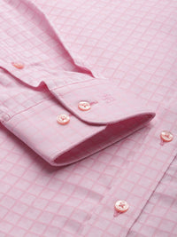 Raymond Pure Cotton Slim Fit Self-Checked Formal Shirt