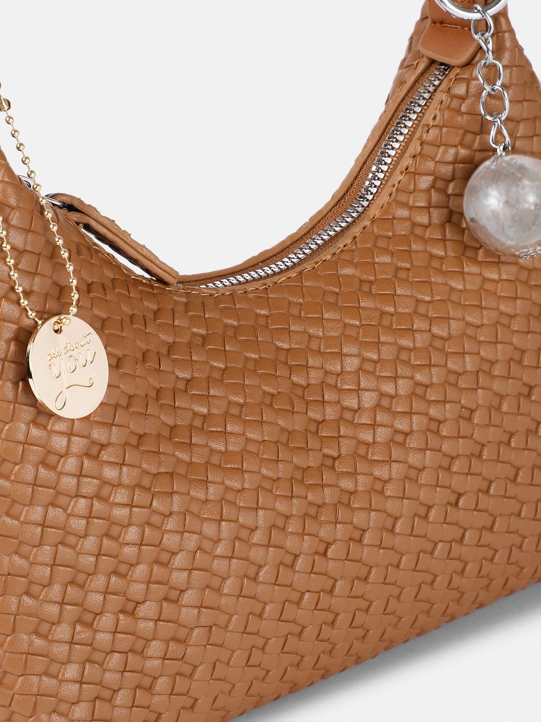 all about you Textured Structured Hobo Bag