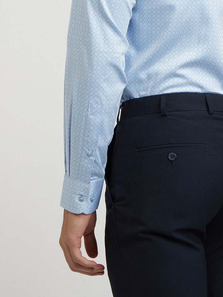 Raymond Self Design Slim Fit Pure Cotton Opaque Formal Shirt