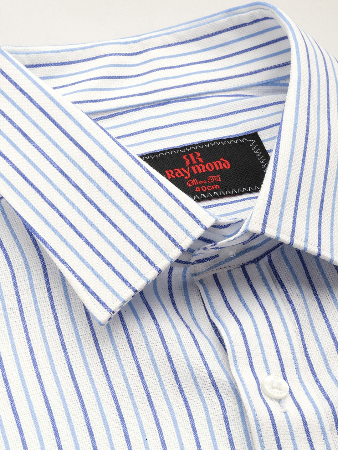 Raymond Slim Fit Striped Pure Cotton Formal Shirt