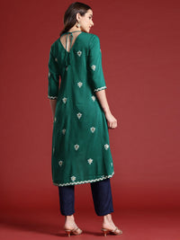 Anouk Ethnic Motifs Printed Straight Kurta