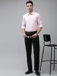 Park Avenue Pure Cotton Self Striped Slim Fit Formal Shirt