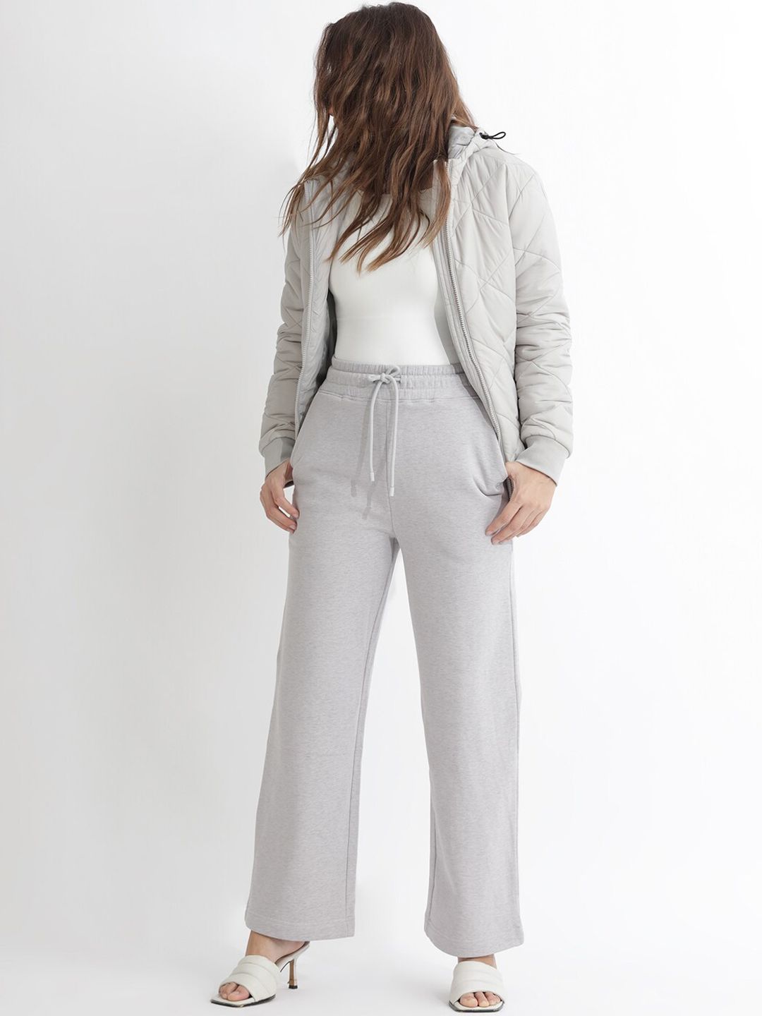 RAREISM Women Mid-Rise Cotton Track Pants